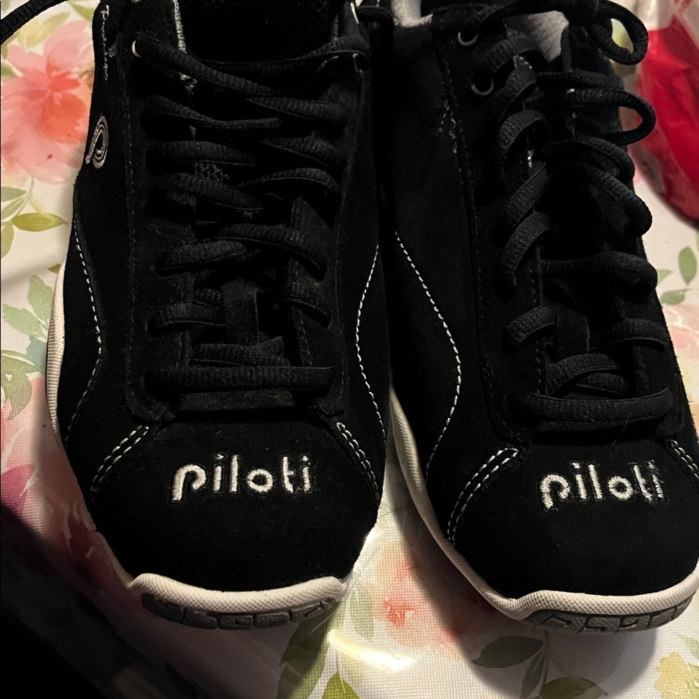 Piloti Driving Shoes  Size 6 Black Suede Leather Prototipo Lace Up